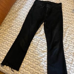 Mother Step Hem Cropped Jeans
